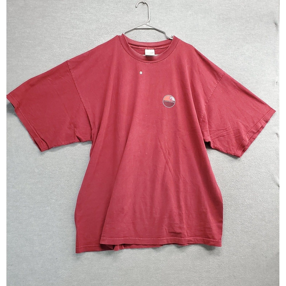 VINTAGE Happy Hour Men Shirt 2XL Red Rockin Iggy Beach Made in USA Graphic READ